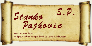 Stanko Pajković vizit kartica